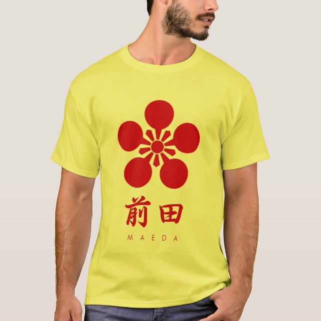 Camiseta Maeda Clan kamon con nombre de clan (Anverso)