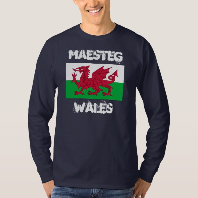 Camiseta Maesteg, Gales con bandera galesa (Anverso)