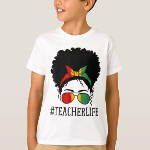 Camiseta Maestra africana desordenada broma mona de histori