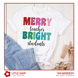 Camiseta Maestra Alegre Estudiantes Brillantes Fiesta Perso