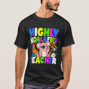 Camiseta Maestra altamente Koalaficada Pink Koala Bear Pun