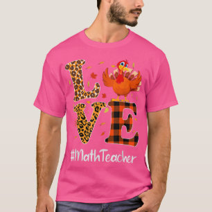 Camiseta Maestra ama al leopardo de acción de gracias Turqu