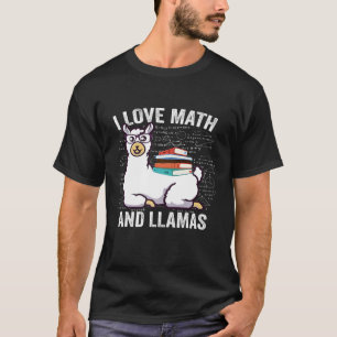 Camiseta Maestra: Amo Las Matemáticas Y Llamas Alpacas Ense