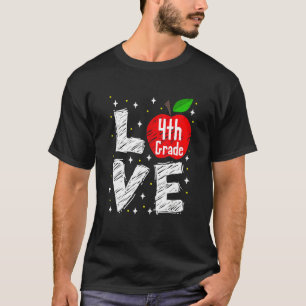Camiseta Maestra Amor 4º grado Apple