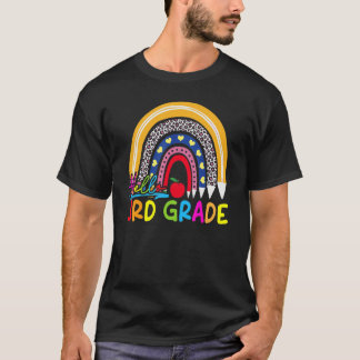 Camiseta Maestra arcoiris de 3er grado Hola de 3er grado