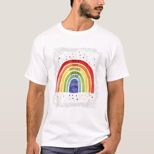 Camiseta Maestra Arcoíris Vida De Vuelta A (Anverso)