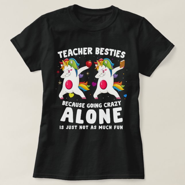 Camiseta Maestra Besties unicorn (Diseño del anverso)