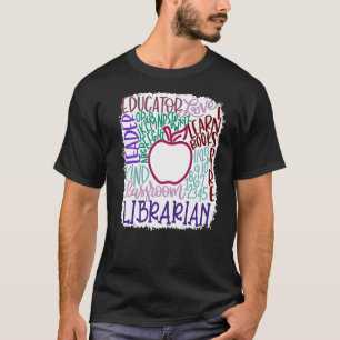 Camiseta Maestra Bibliotecaria En Maestra De Tipografía De 