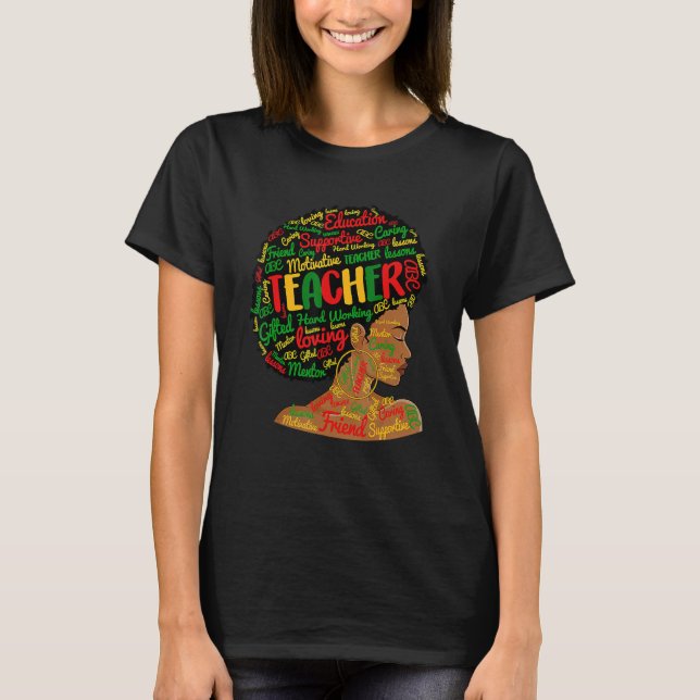 Camiseta Maestra Black Smart: Mujer: Orgullo africano negro (Anverso)