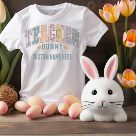 Camiseta ¡Maestra Bunny! Tee de Pascua Personalizado
