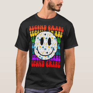 Camiseta Maestra Cara Feliz de Segundo Grado Estudiante Car