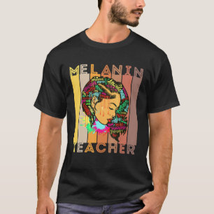 Camiseta Maestra Chica Negra Magia Melanin Maestros De Vuel