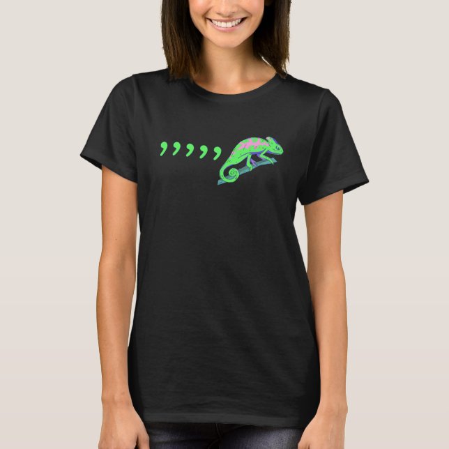 Camiseta Maestra Comma Chameleon 80 s 1 (Anverso)
