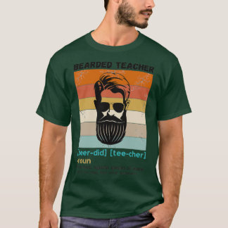 Camiseta Maestra con barba Definición Graciosa Maestra con