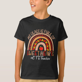 Camiseta Maestra Cte Mi Clase Está Llena De Corazones Dulce