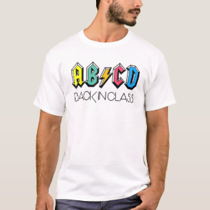 Camiseta Maestra Cuidada ABCD De Vuelta En Clase Colorida D
