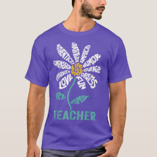 Camiseta Maestra Daisy Teach School Sunflower 