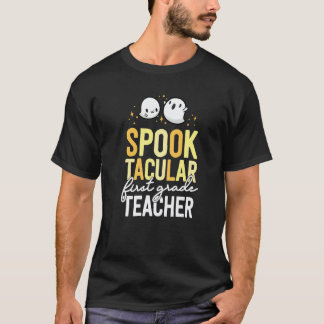 Camiseta Maestra de 1er grado Halloween coincidente Escuela