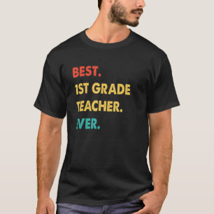 Camiseta Maestra de 1er grado Retro Mejor maestra de 1er gr