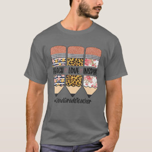 Camiseta Maestra De 2º Grado De Vuelta A La Escuela Enseña
