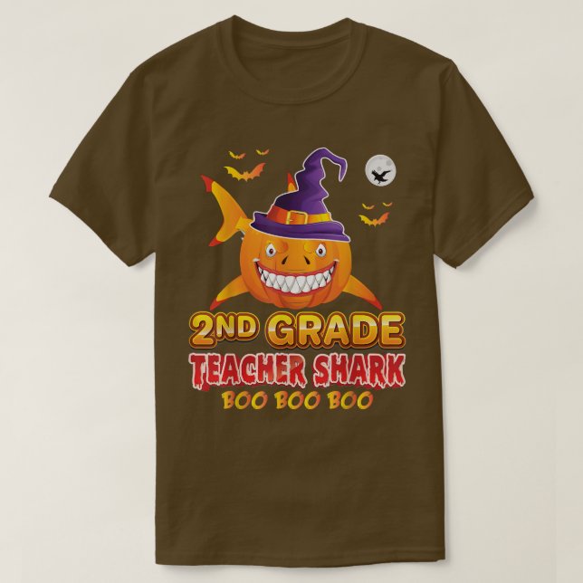 Camiseta Maestra de 2º grado en calabaza de bofetón de tibu (Diseño del anverso)