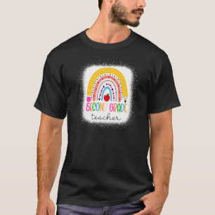 Camiseta Maestra de 2º grado Enseña Amor Inspira Arcoiris d