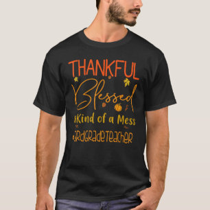 Camiseta Maestra De 3er Grado Agradecida Y Como Una M