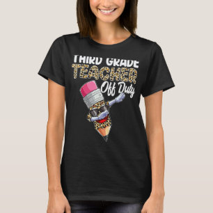 Camiseta Maestra de 3er Grado Fuera de Servicio Estampado d