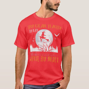Camiseta Maestra De 3er Grado Por Bruja De Día Por Salón De