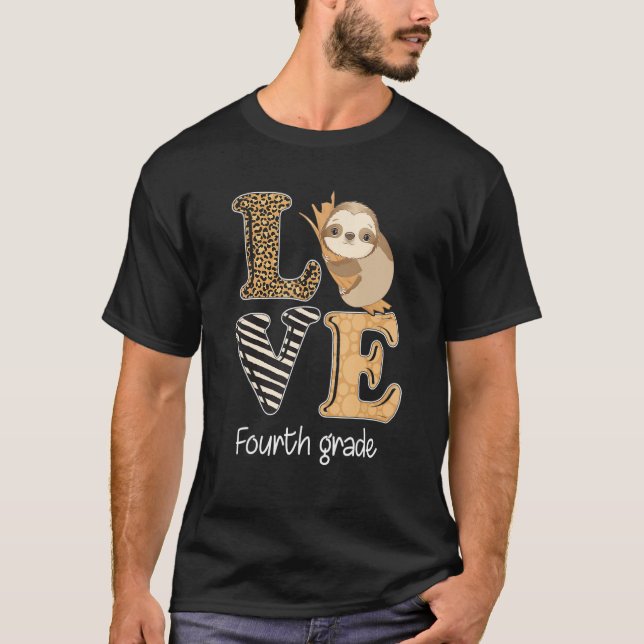 Camiseta Maestra de 4º Grado de Amor de vuelta a (Anverso)