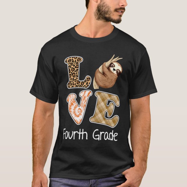 Camiseta Maestra de 4º Grado de Amor de vuelta a (Anverso)