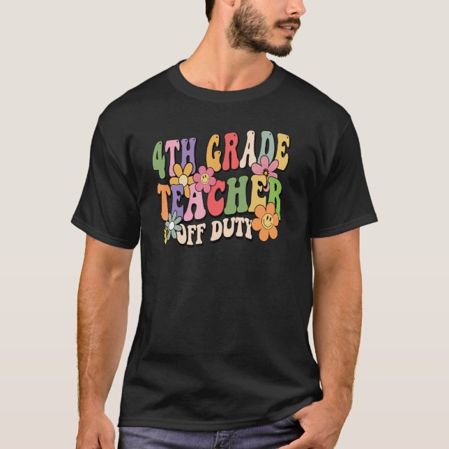 Camiseta Maestra De 4º Grado En Servicio El Último Día De L (Anverso)