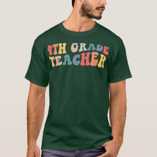 Camiseta Maestra de 4º Grado Retro Grado Gracioso De Nuevo 