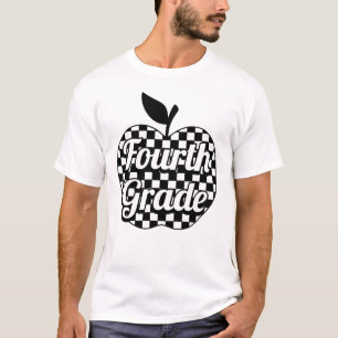 Camiseta Maestra de 4° grado verificó manzana