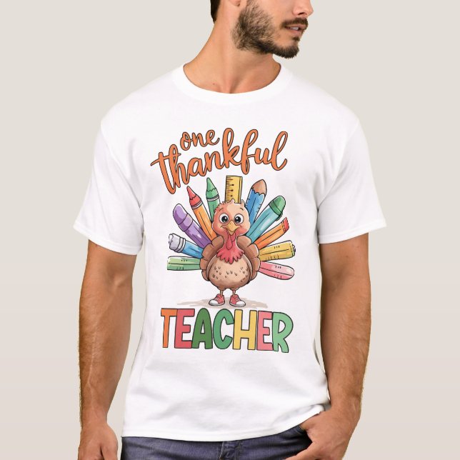 Camiseta Maestra de Acción de Gracias Turquia Regalos de Di (Anverso)