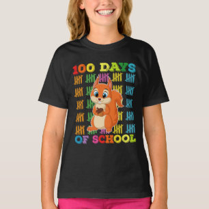 Camiseta Maestra de ardilla de 100 días de escuela