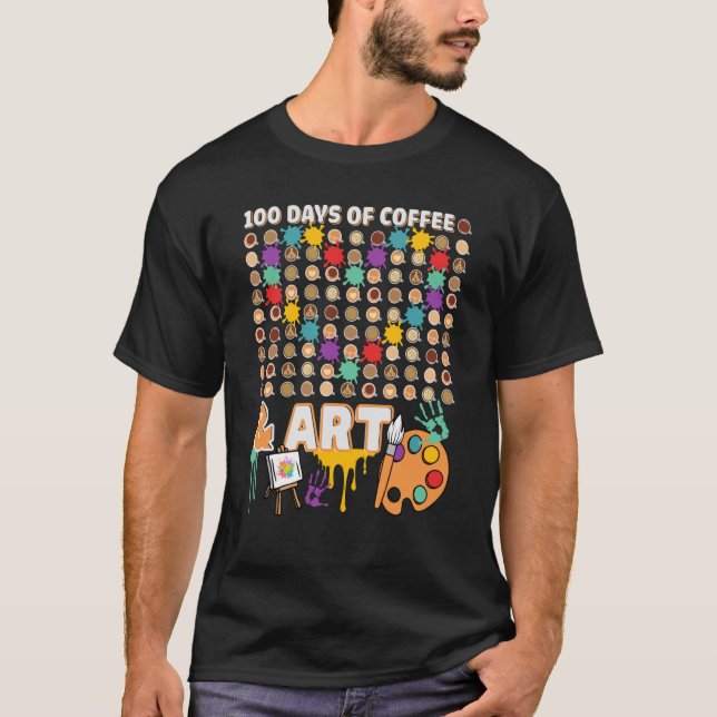 Camiseta Maestra De Arte Coffee De Artistas Escolares En 10 (Anverso)