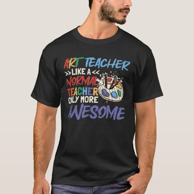 Camiseta Maestra De Arte Como Un Profesor Normal (Anverso)