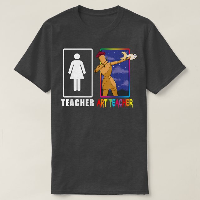 Camiseta Maestra de Arte Cuto Pintado de madera con baldaqu (Diseño del anverso)