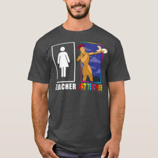 Camiseta Maestra de Arte Cuto Pintado de madera con baldaqu