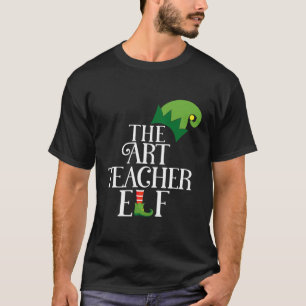 Camiseta Maestra de arte Elf Navidades de grupo familiar co