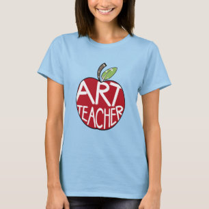 Camiseta Maestra de arte pinta brochas de pintura y Apple