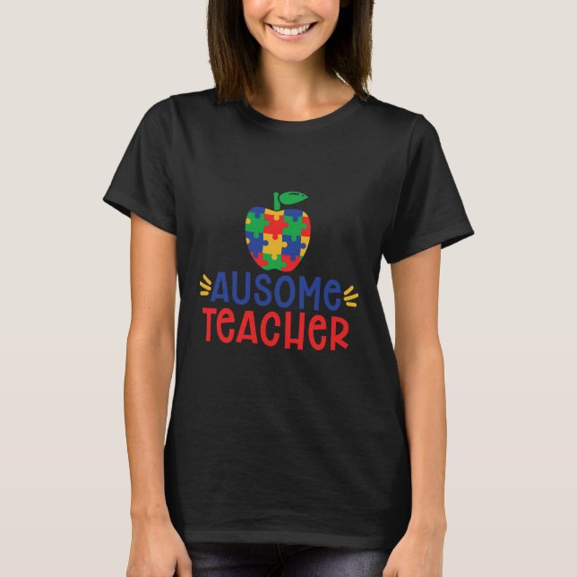 Camiseta Maestra de autismo aprendiz (Anverso)
