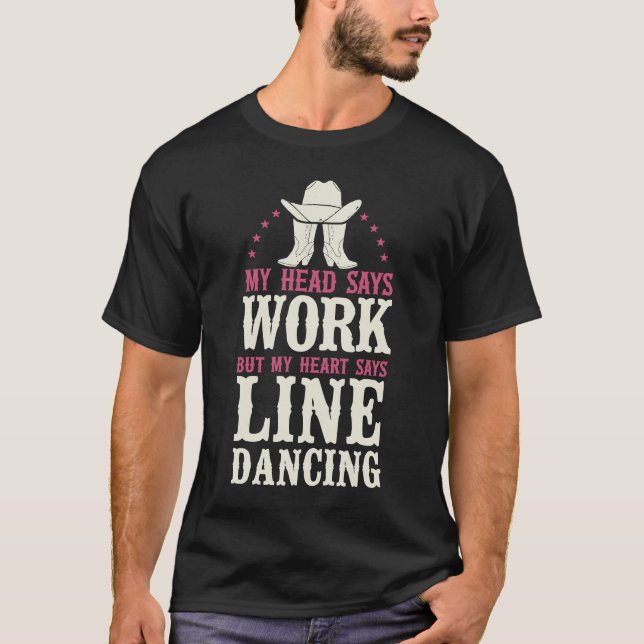 Camiseta Maestra De Baile En Línea Mi Cabeza Dice Trabajo P (Anverso)