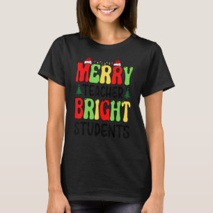 Camiseta Maestra De Cerezo Estudiantes Brillantes Navidades
