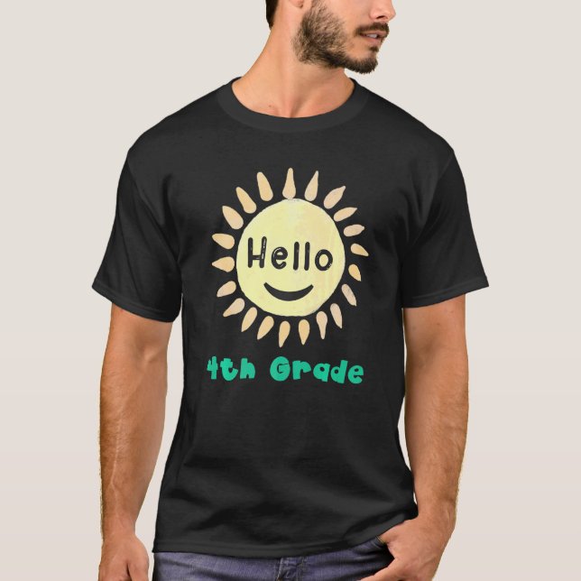 Camiseta Maestra de Chicas de 4º grado Hola cuarto grado Te (Anverso)
