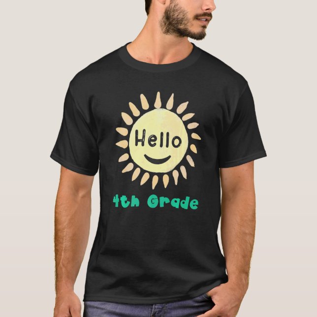 Camiseta Maestra de Chicas de 4º grado Hola cuarto grado Te (Anverso)