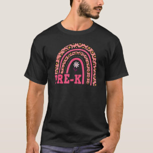 Camiseta Maestra de Chicas del arcoiris del Boho Leopard pr