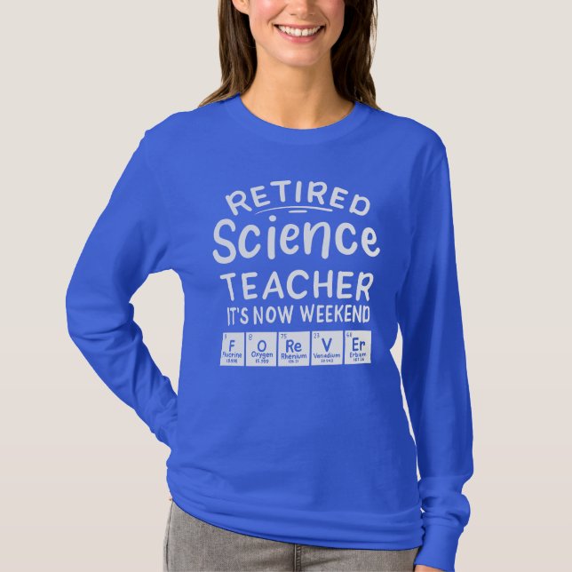 Camiseta Maestra de Ciencia Jubilado Retirada Mordaza de Ju (Anverso)