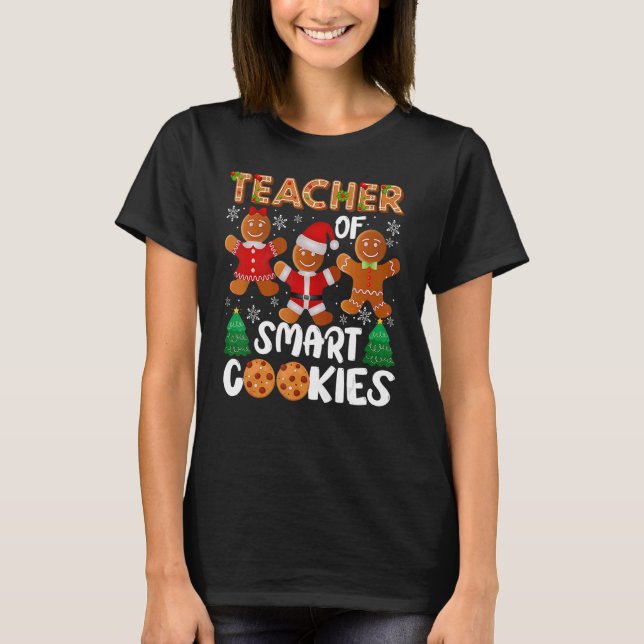 Camiseta Maestra de cookies inteligentes cute galletas de p (Anverso)